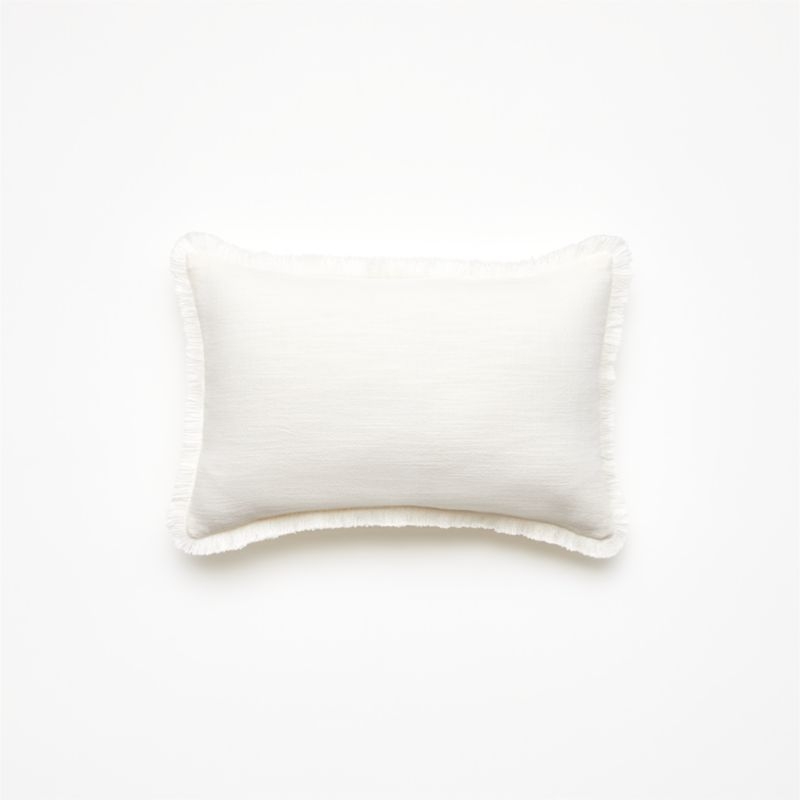 18"x12" Eyelash Ivory Pillow with Feather-Down Insert - Image 2