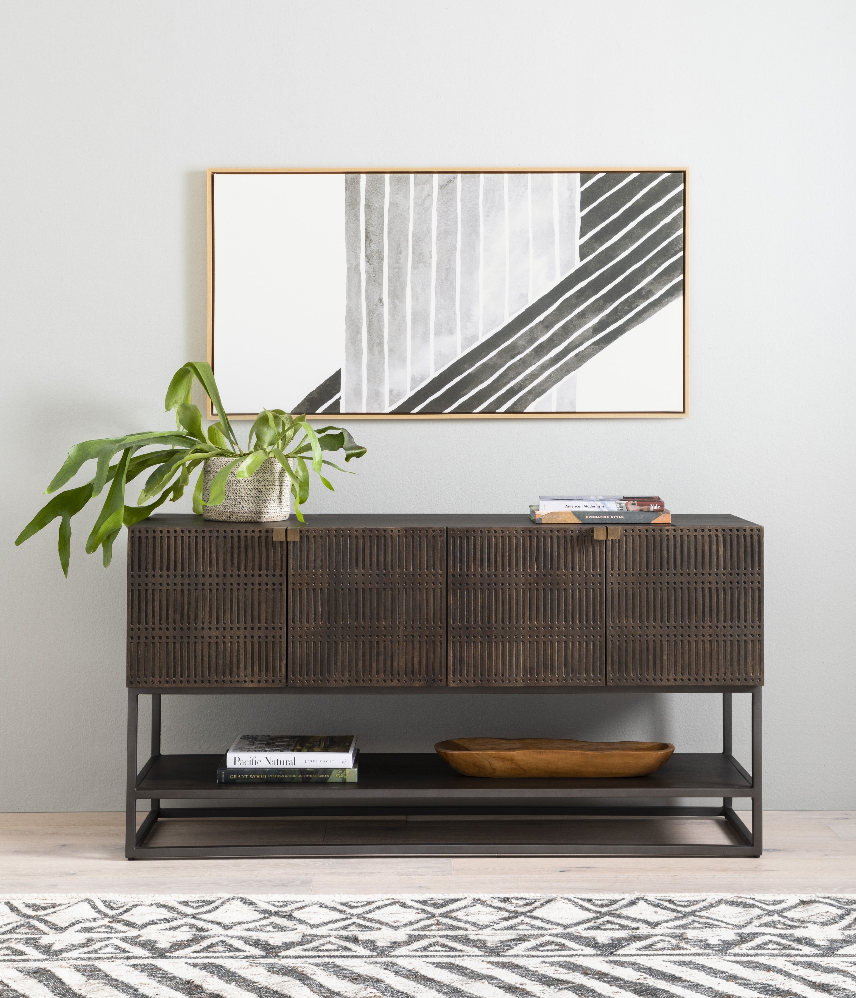 Kelby Small Media Console-Vintage Brown - Image 12