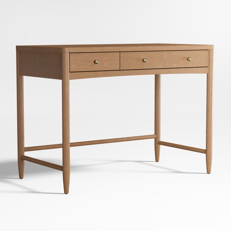 Hampshire Natural Brown Wood 2-Drawer Kids Desk - Image 3