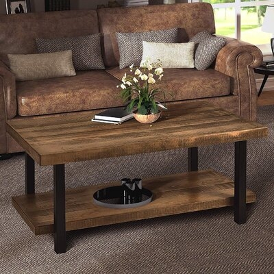 Industrial Coffee Table With Open Shelf - Image 0