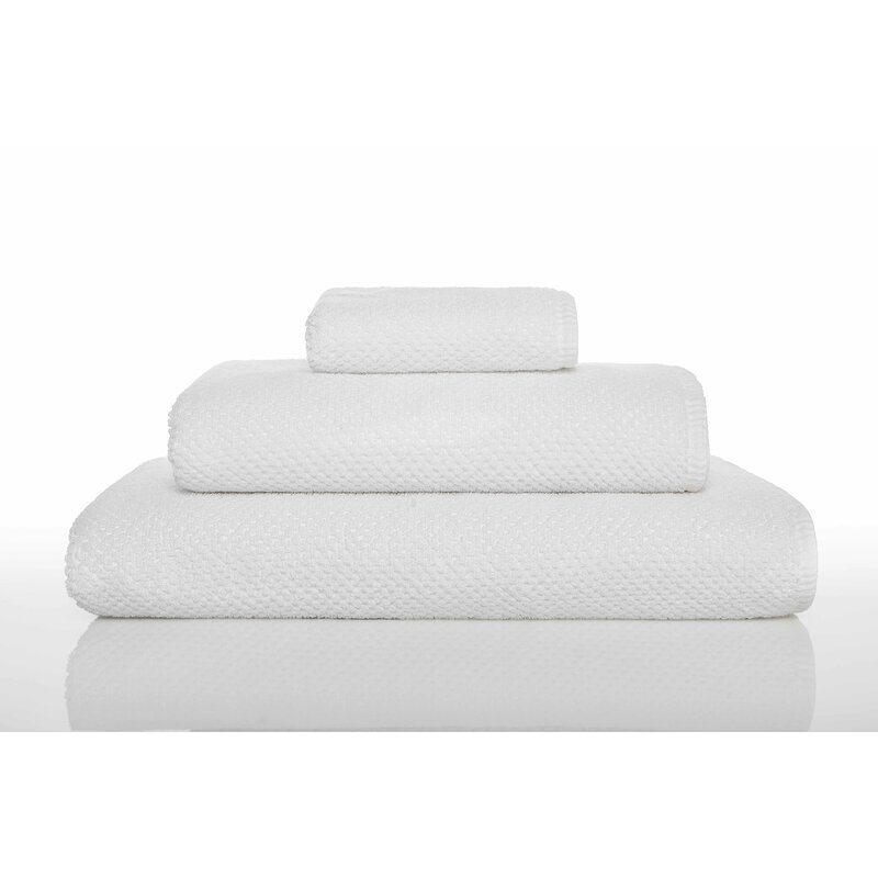 Graccioza Bee 100% Cotton Fingertip Towel (Set of 2) Color: White - Image 0