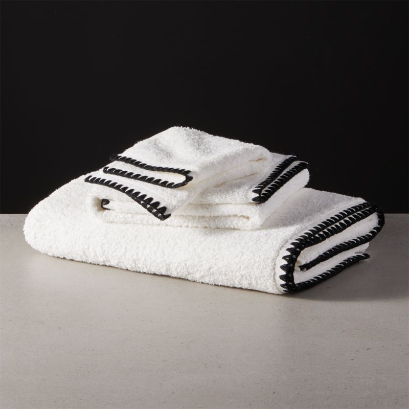 Tuli Black Trim Bath Towel - Image 1