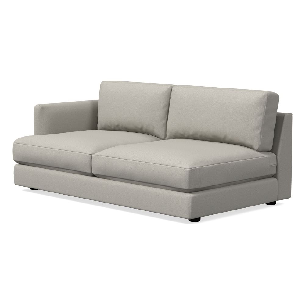 Haven Left Arm 2 Seater Sofa, Poly, Performance Basket Slub, Pearl Gray, Concealed Supports - Image 0