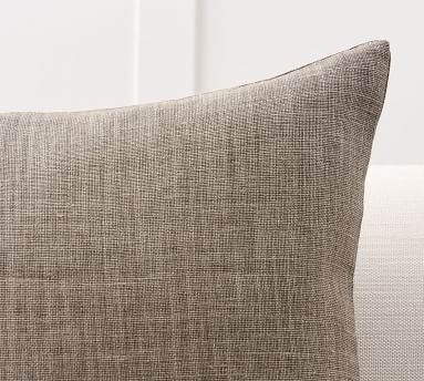 Belgian Linen Pillow Cover, 24 x 24", Dark Apricot - Image 1