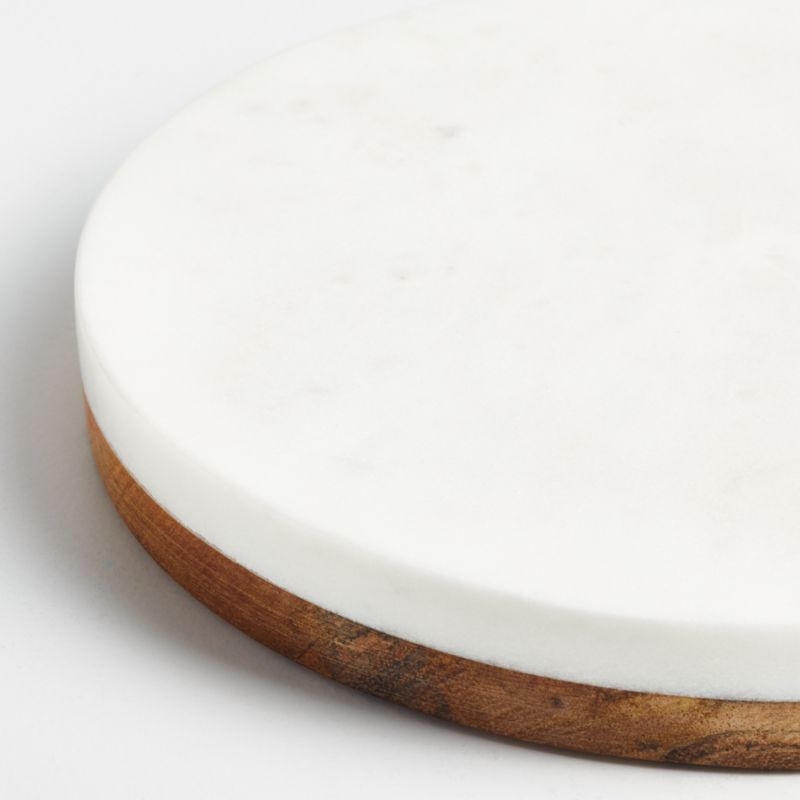 Marble and Wood Trivet - Image 2