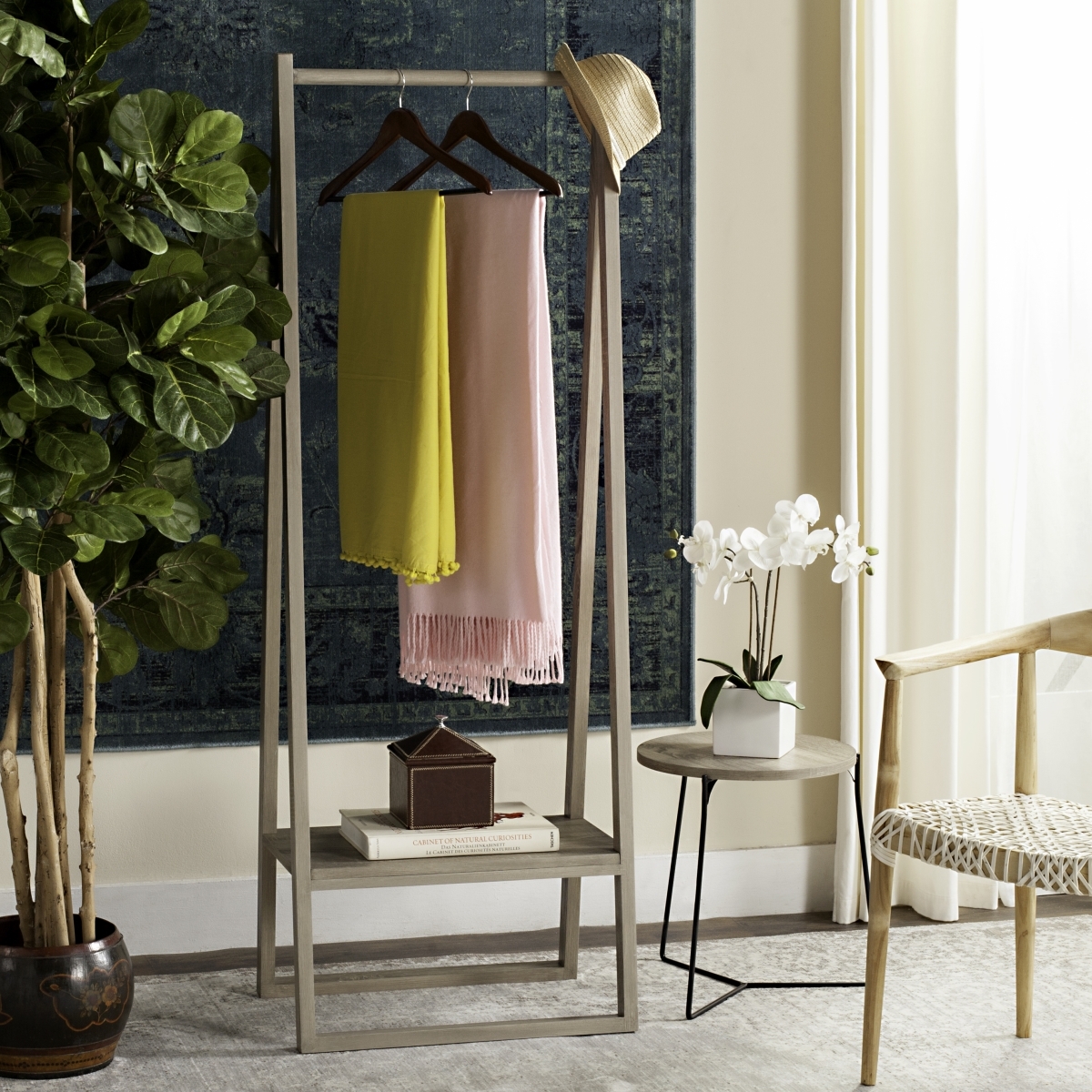 Afia Coat Rack - Light Oak - Safavieh - Image 1