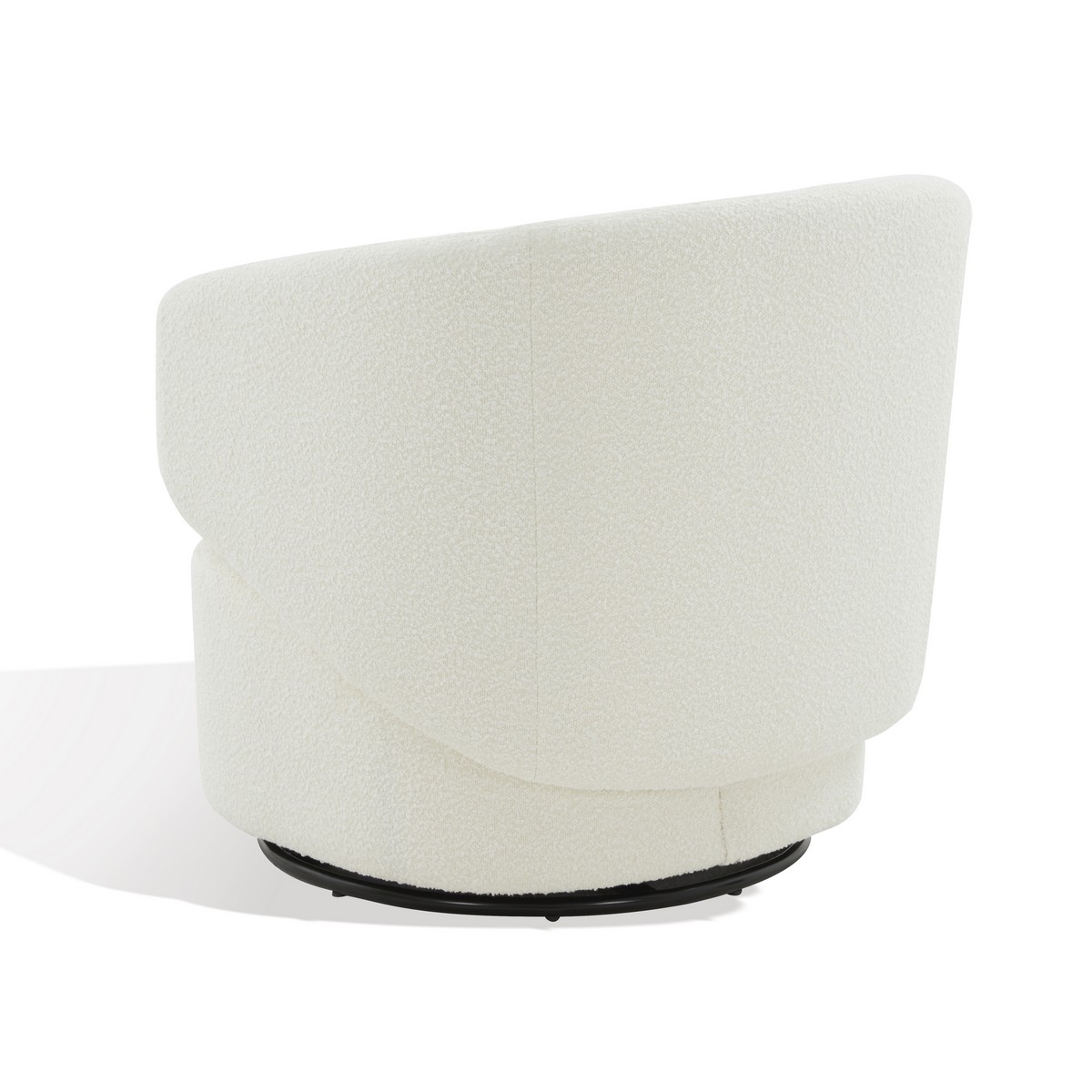 Phyllis Boucle Swivel Chair - Ivory - Image 4