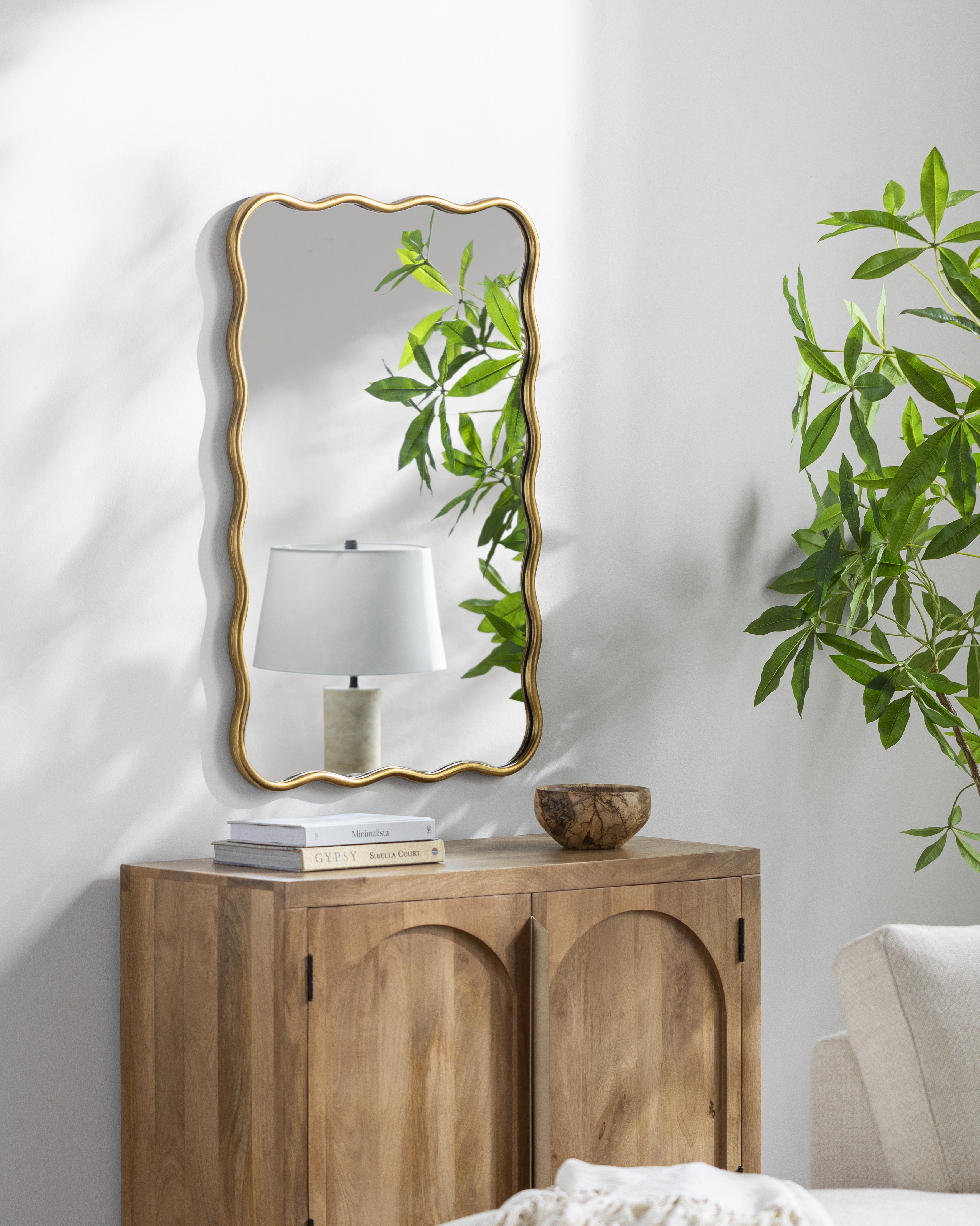 Ismenia Gold 36"H x 24"W x 1"D Accent Mirror - Image 1