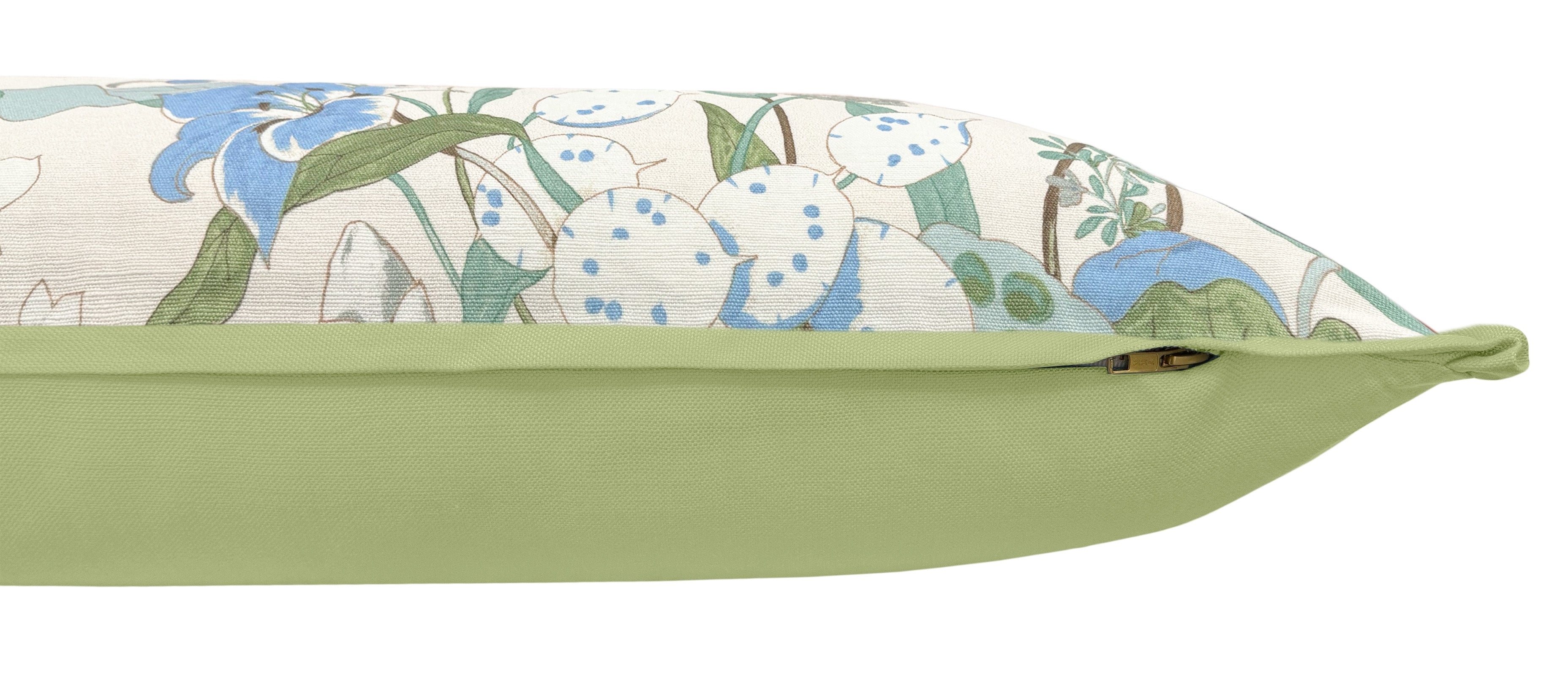 THE XL LUMBAR :: WATERLILY // POWDER BLUE | LDC - Sample 4" X 4" / BUTTERFLY FLANGE / Celadon - Image 0