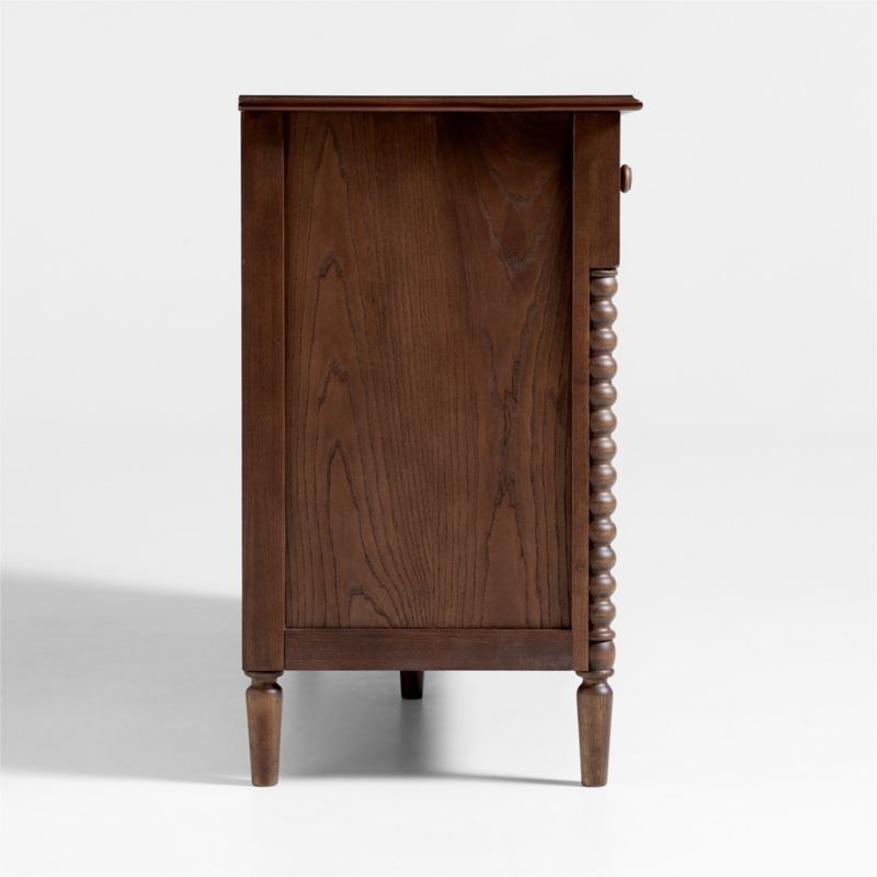 Jenny Lind 54" Deep Brown Wood Wide 7-Drawer Kids Dresser - Image 3