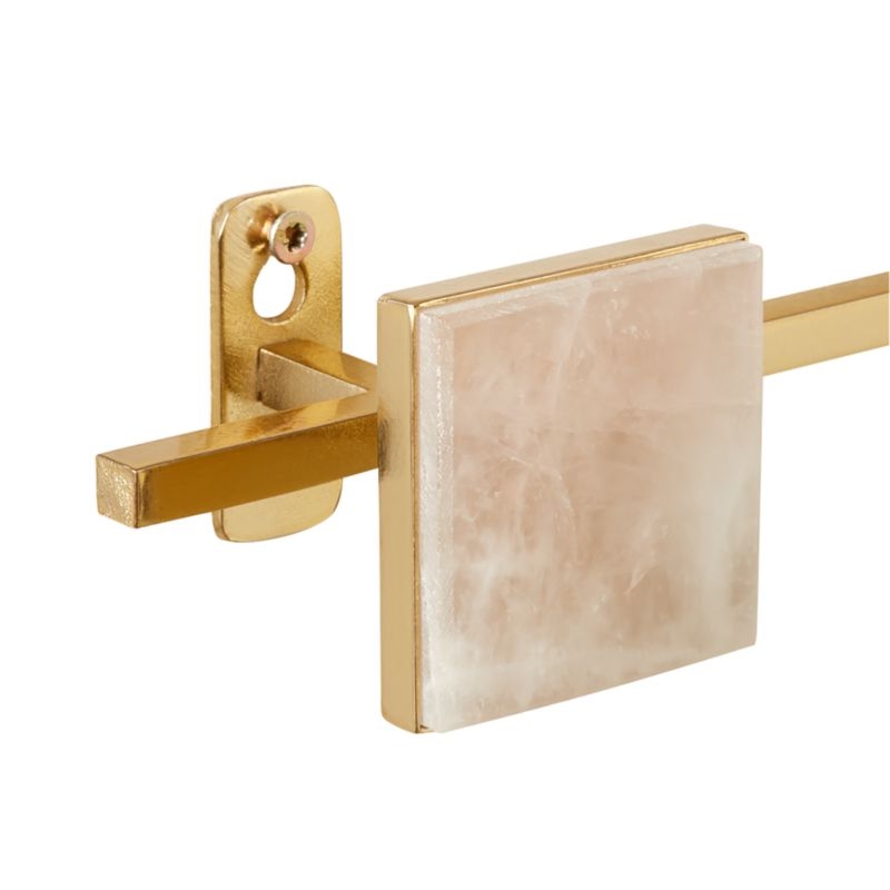 Colby Quartz Wall Mounted Brass Coat Rack - Image 4