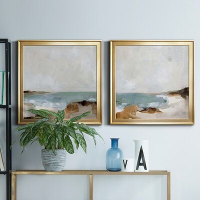 Ocean Sigh I-Framed Gallery Wrapped Canvas - Ready To Hang - Image 0