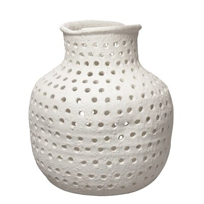 Demarest Porous White Ceramic Vase - Image 0