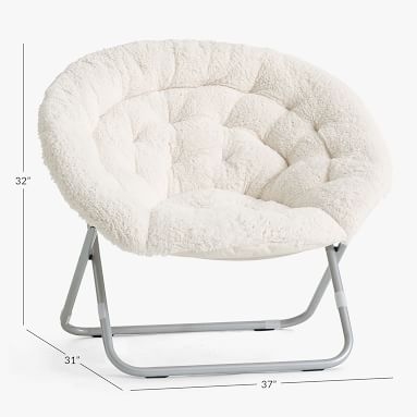 Sherpa Ivory Hang-A-Round Chair - Image 1