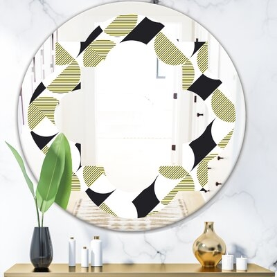Quatrefoil Circular Geometric II Eclectic Frameless Wall Mirror - Image 0