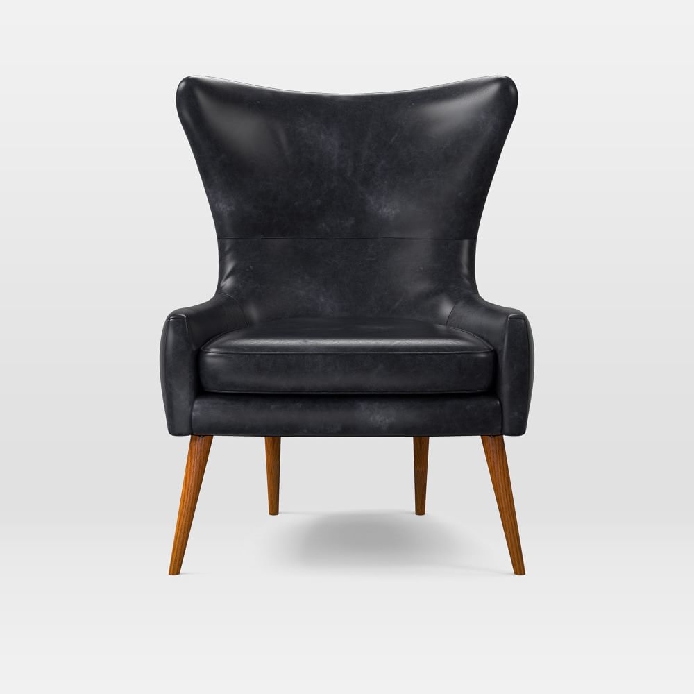 Erik Wing Chair, Charme Leather, Licorice - Image 0