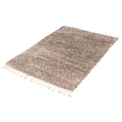 Jeramih Hand Knotted Wool Gray Area Rug - Image 0