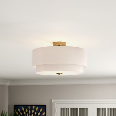 Amia 4 - Light 20.5'' Shaded Tiered Semi Flush Mount - Image 0