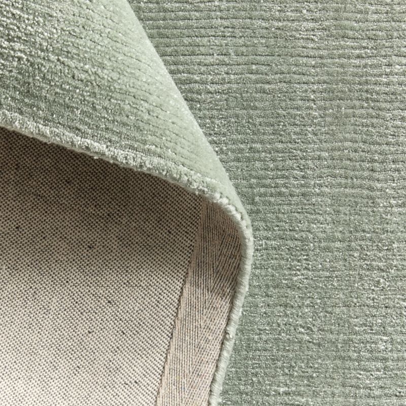 Solid Double Stripe Light Green Kids Performance Area Rug 8'x10' - Image 2