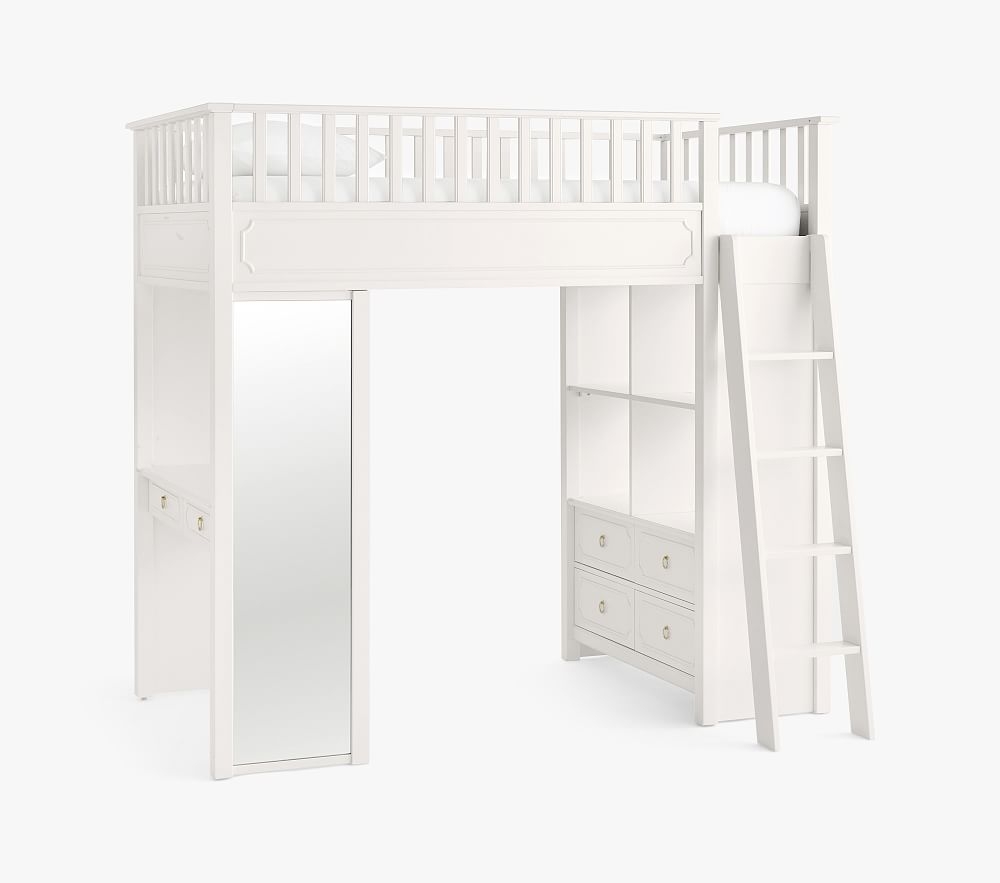 Ava Regency Loft Bed, Twin, Simply White, In-Home Delivery - Image 0