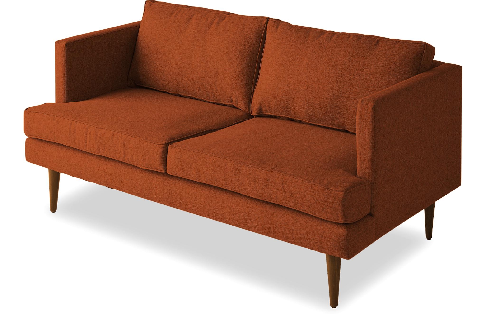 Orange Preston Mid Century Modern 68" Sofa - Vibe Sunkist - Mocha - Image 4
