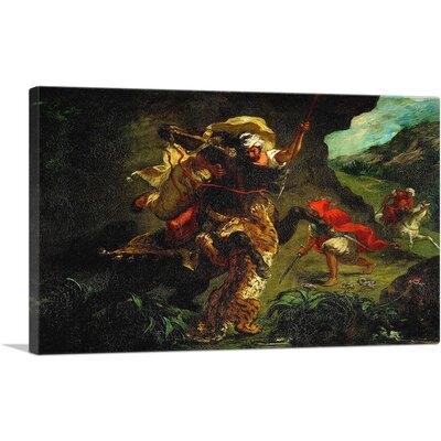 ARTCANVAS The Tiger Hunt 1854 Canvas Art Print By Eugene Delacroix_Rectangle - Image 0