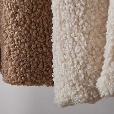 Cozy Faux Shearling Throw, 47"x60", Sable - Image 1