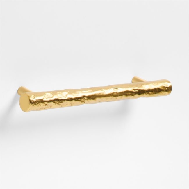 Forged 6" Brushed Brass Cabinet Pull - Image 0