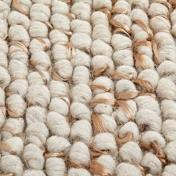 Mini Pebble Jute Wool Rug, 5'x8'', Natural/Ivory - Image 3