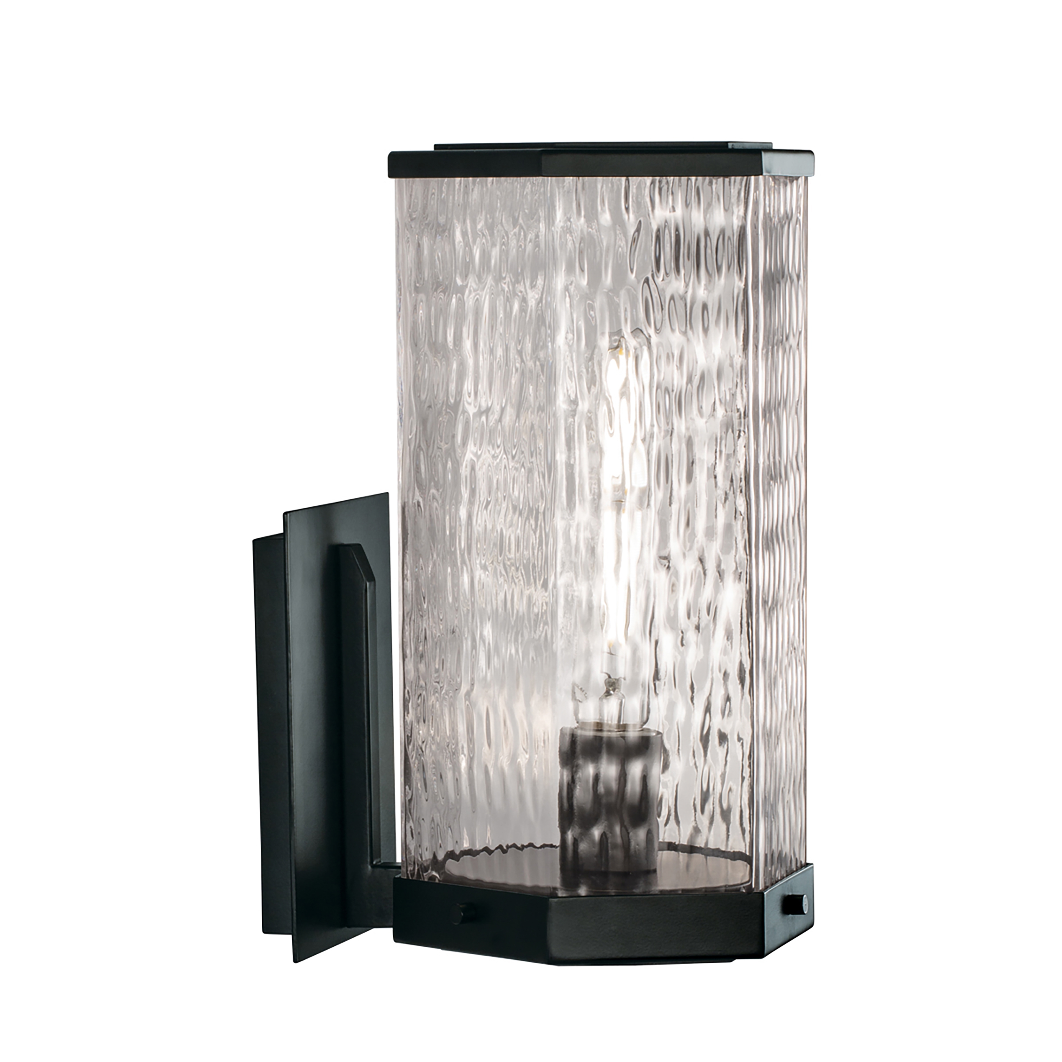 Polygon Outdoor Wall Mount Sconce - Matte Black - Image 0