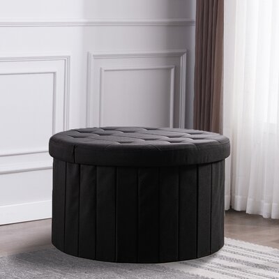 Aaleiah 25'' Round with Storage Ottoman - Image 0