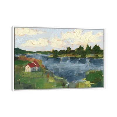 Lakeside Cottages I by Ethan Harper - Painting Print - Image 0