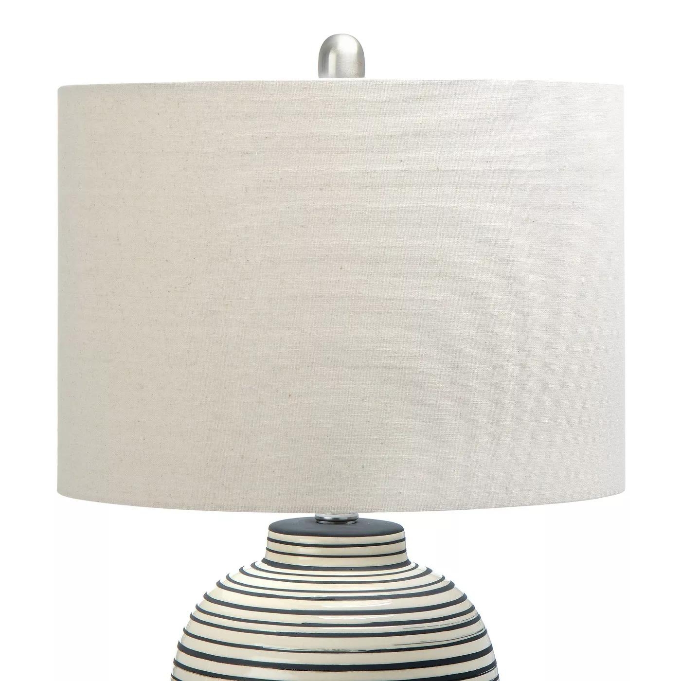 23" Ceramic Textured Striped Table Lamp - Image 1