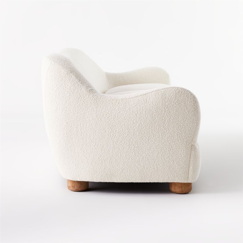 Bacio Cream Boucle Sofa with Bleached Oak Legs by Ross Cassidy - Image 4
