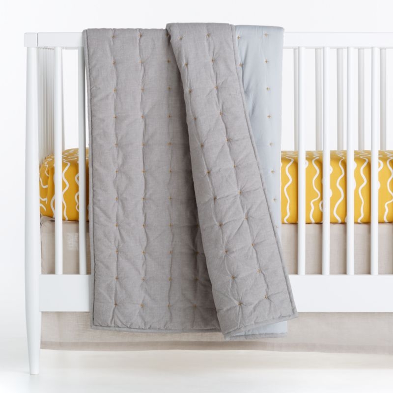 Organic Imperfect Stripe Crib Fitted Yellow Sheet Set - Image 1