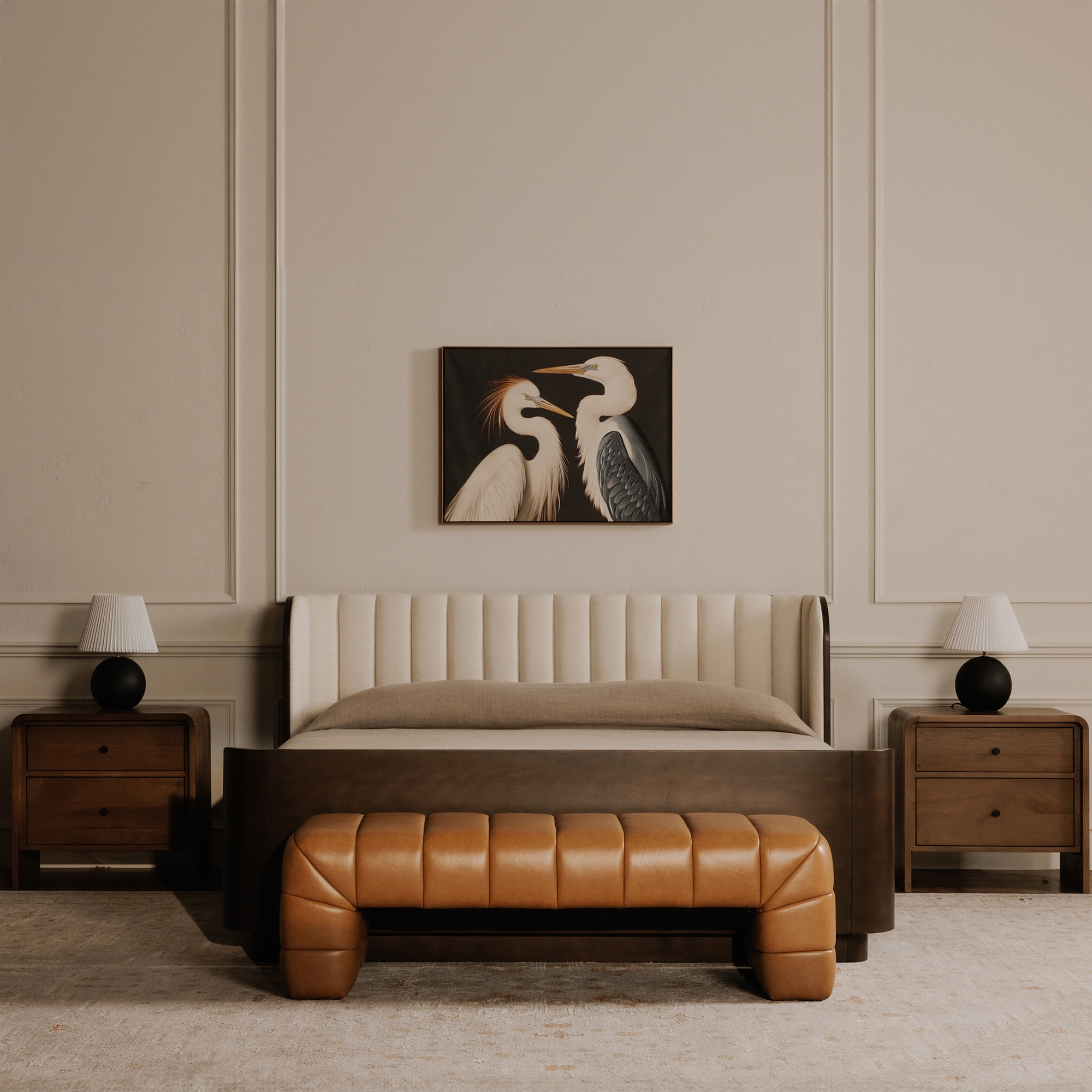 Verity Bench Tan Leather - Image 5