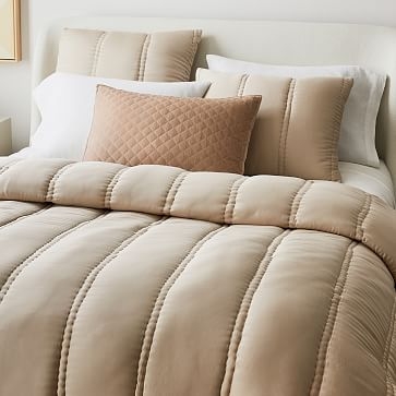 Silky TENCEL Plush Comforter, Full/Queen Set, Sand - Image 0