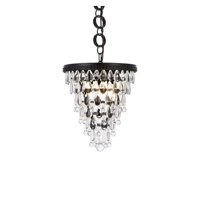 Rutha 3 - Light Unique / Statement Tiered Chandelier with Crystal Accents - Image 0