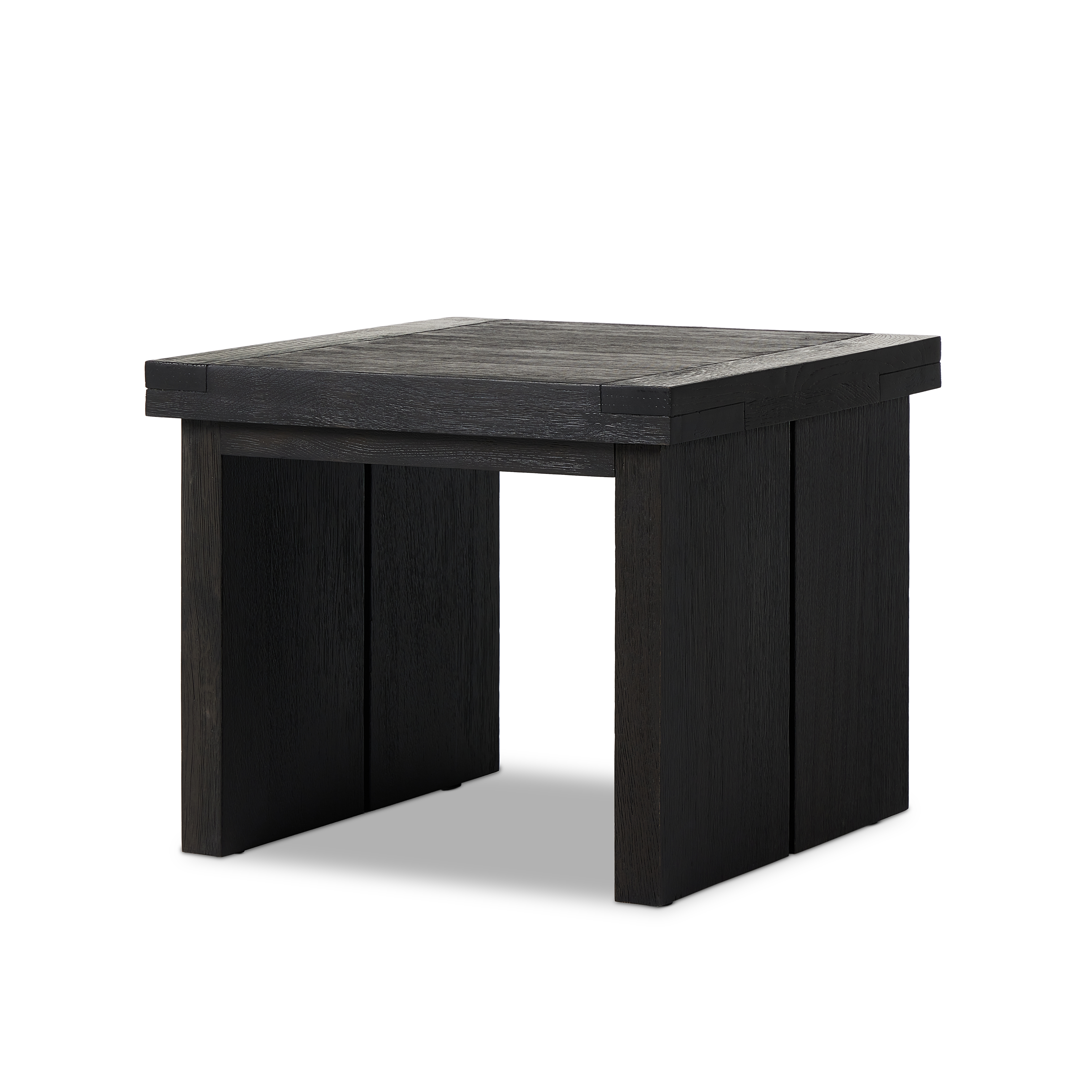 Warby End Table-Worn Black Oak - Image 0