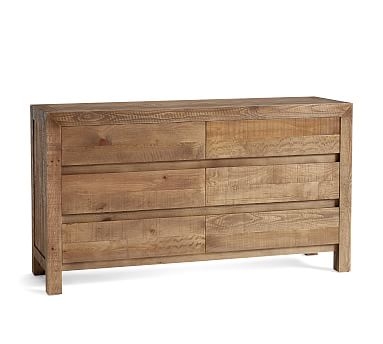 Hensley Reclaimed Wood 6-Drawer Dresser, Weathered Gray - Image 0
