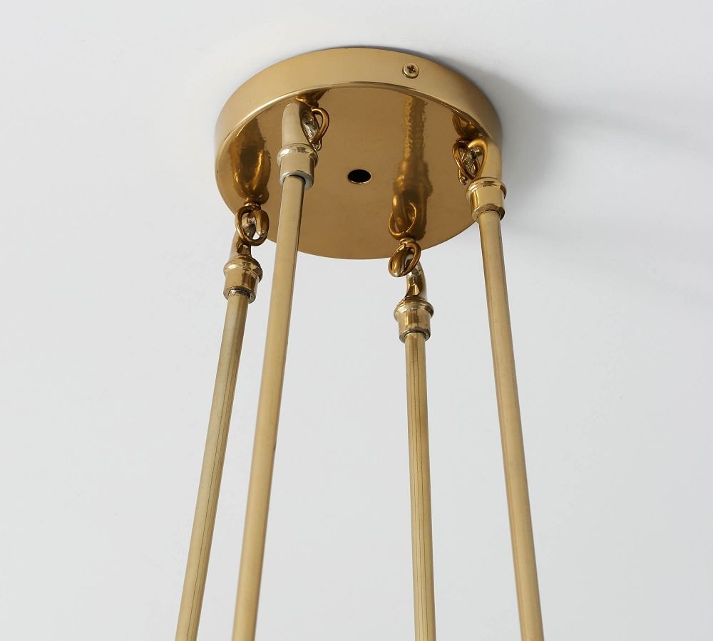 Maisie Round Chandelier, Brass - Image 1