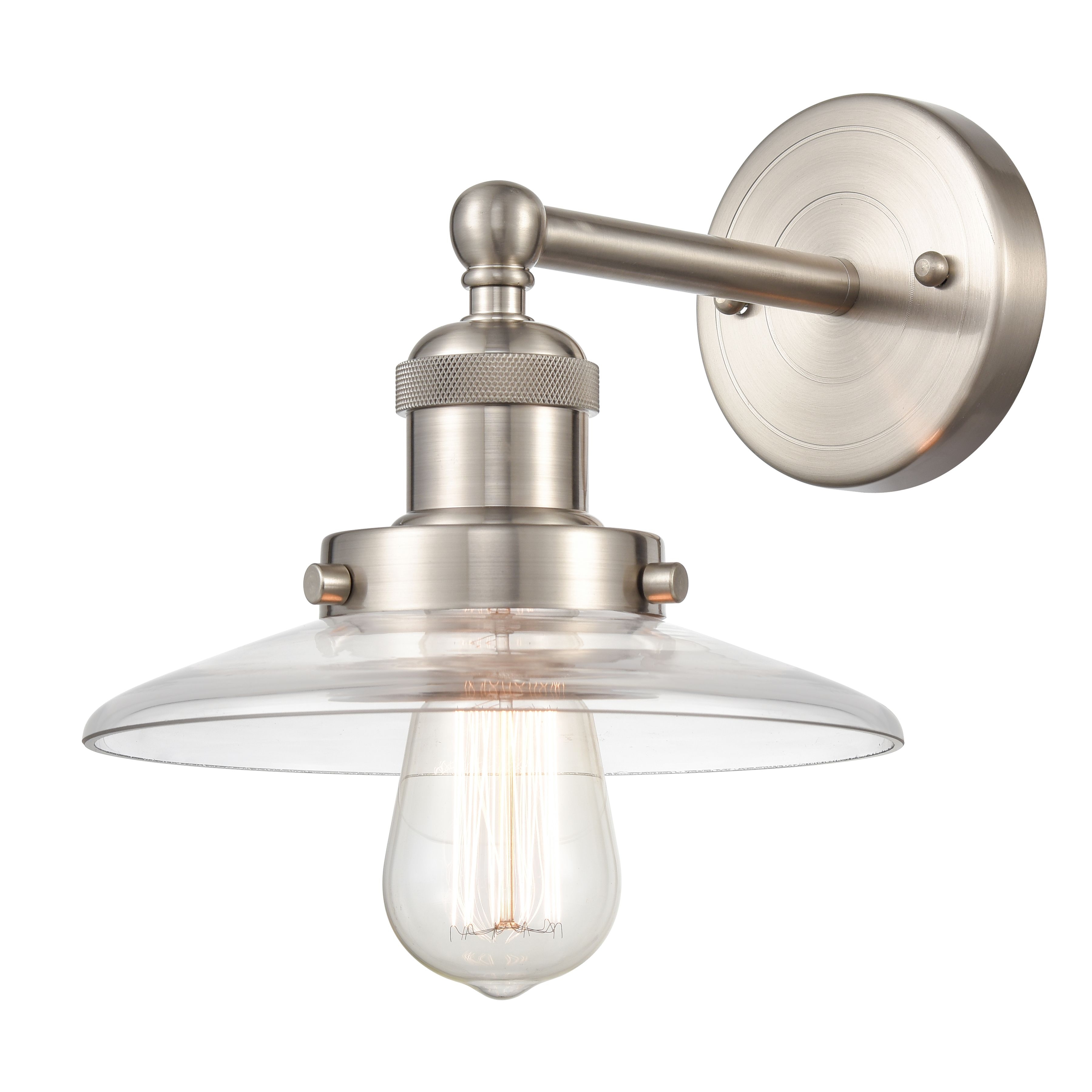 English Pub 8'' High 1-Light Sconce - Satin Nickel - Image 2