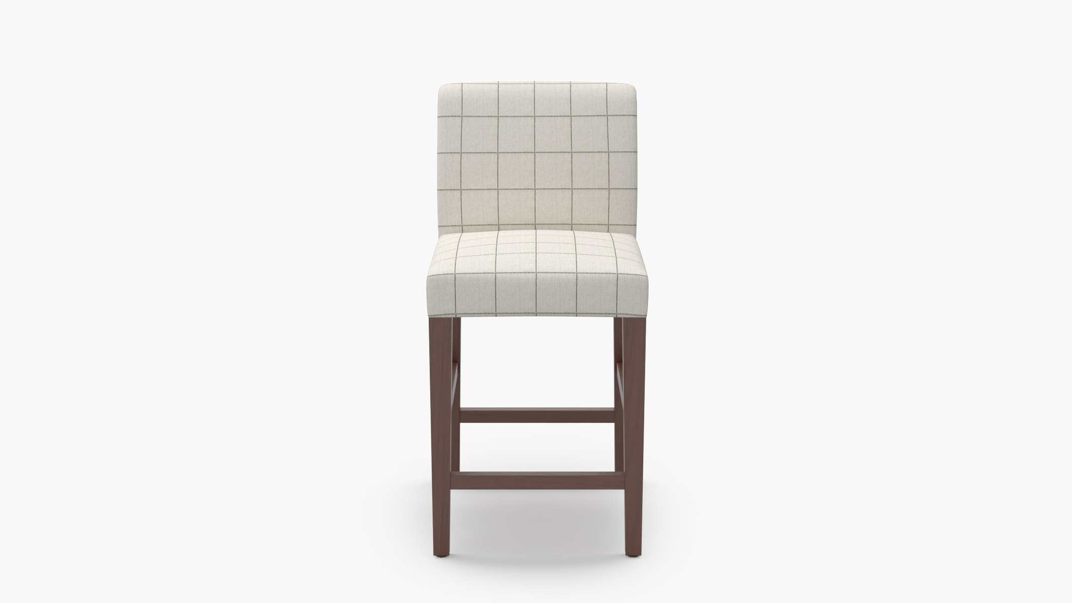 Signature Dining Counter Stool, Coal Windowpane, Walnut Square Tapered Leg - Image 0