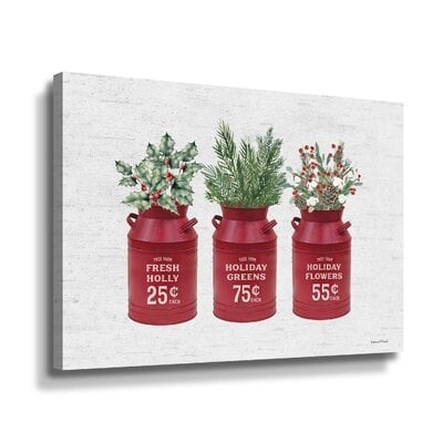Holiday Greenery Gallery Wrapped Canvas - Image 0