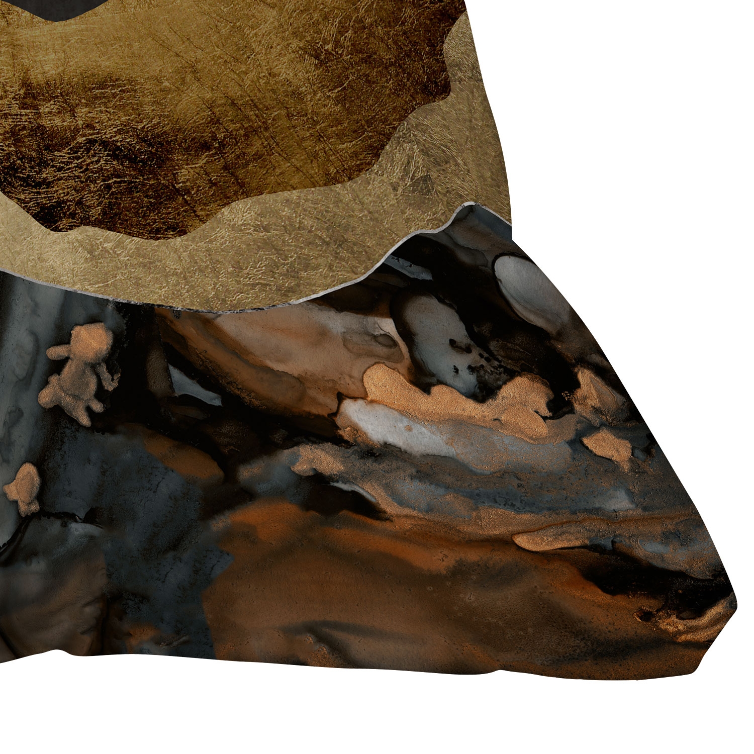 Copper And Gold Mountains by SpaceFrogDesigns - Outdoor Throw Pillow 18" x 18" - Image 2