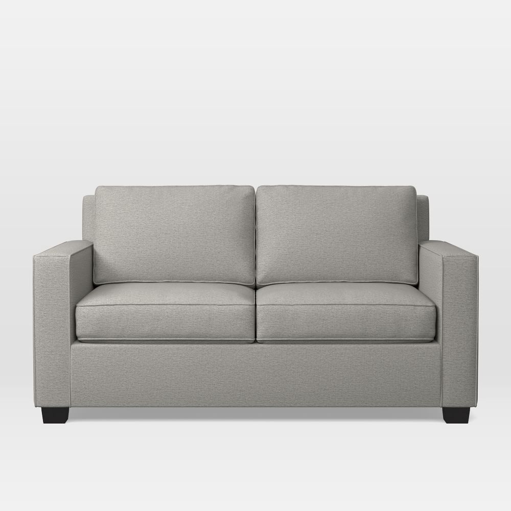 Henry 66" Multi Seat Sofa, Twill, Silver, Chocolate - Image 0