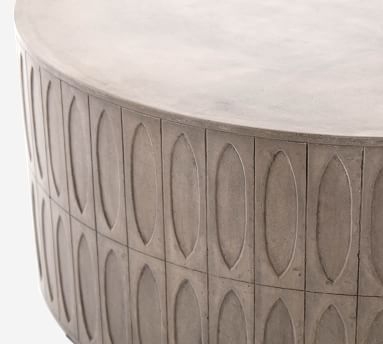 Woolf Concrete Round Coffee Table, Gray - Image 1