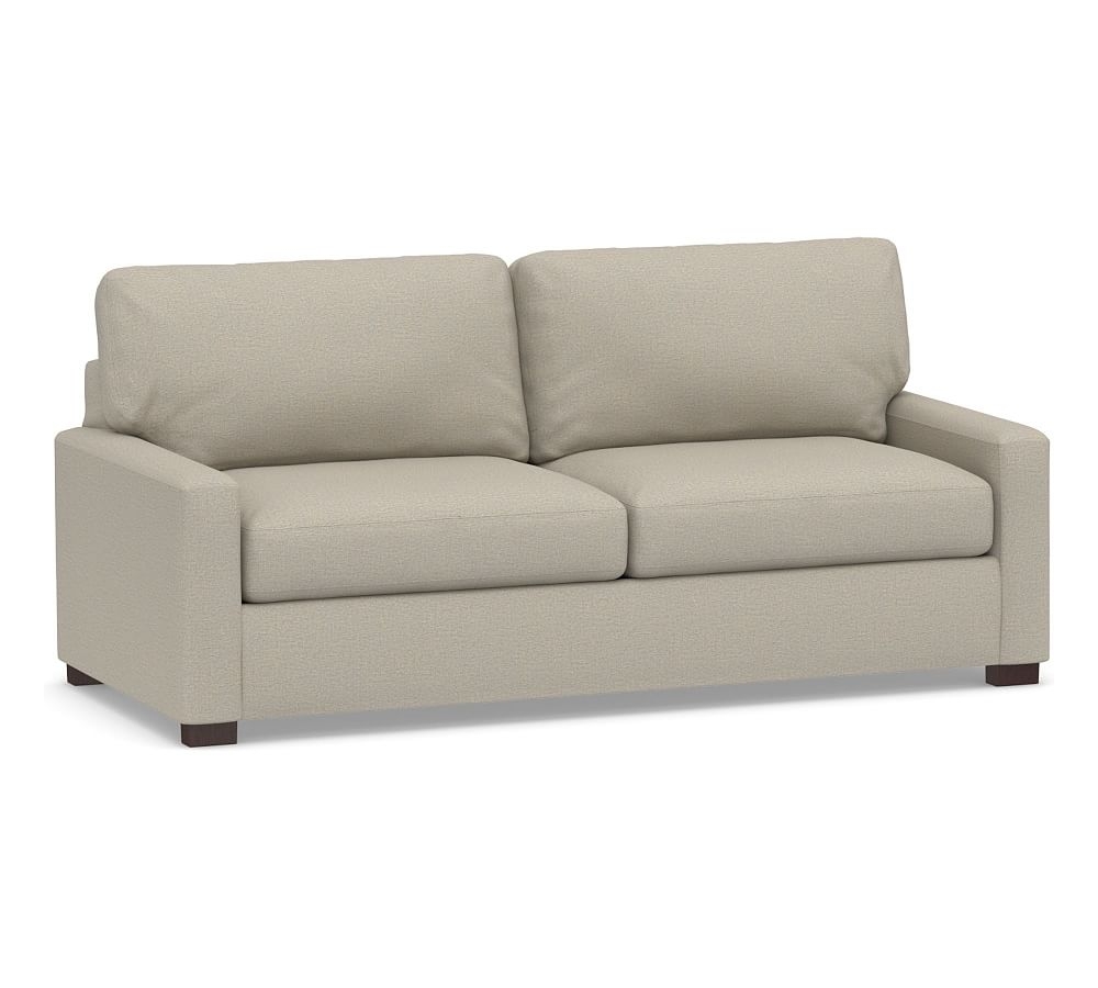 Turner Square Arm Upholstered Sofa 2-Seater, Down Blend Wrapped Cushions, Performance Boucle Fog - Image 0