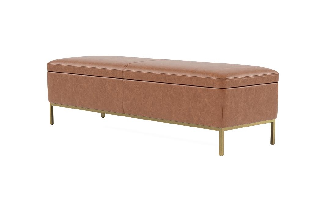Miller Leather Storage Bench - Image 2