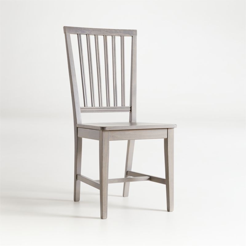 Village Dove Grey Wood Dining Chair - Image 2